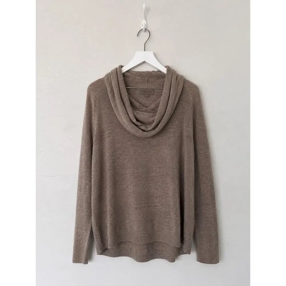 Barefoot Dreams CozyChic Ultra Lite Cowl Neck Tunic Sweater Long Sleeve Top 3XL